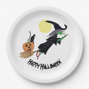 Rotzunge Halloween-Party Funke farbige Papierplatt Pappteller