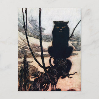 Rotzunge in Katzenform Postkarte