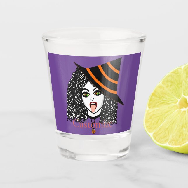 Rotzunge Schnapsglas (Vorderseite)