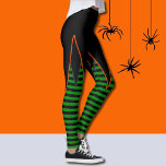 Rotzunge Streifen in den Imitaten Grün und Schwarz Leggings<br><div class="desc">Frohe Halloween! Trage alleine oder unter deinem Hexenrock,  wie ich es tue. Es ist kalt hier zu Halloween,  diese lustigen Leggings helfen mir,  mir Wurm behalten. Appetite Leggings für die moderne Hexe.</div>