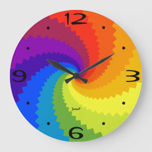 Roue chromatique spectrale rotative Horloge murale