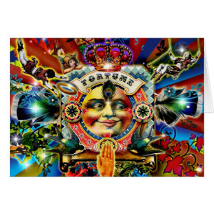 Roue de carte de voeux de fortune