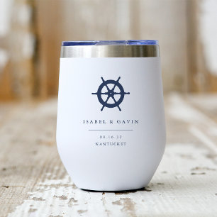 Roue de navire nautique Faveur de mariage personna