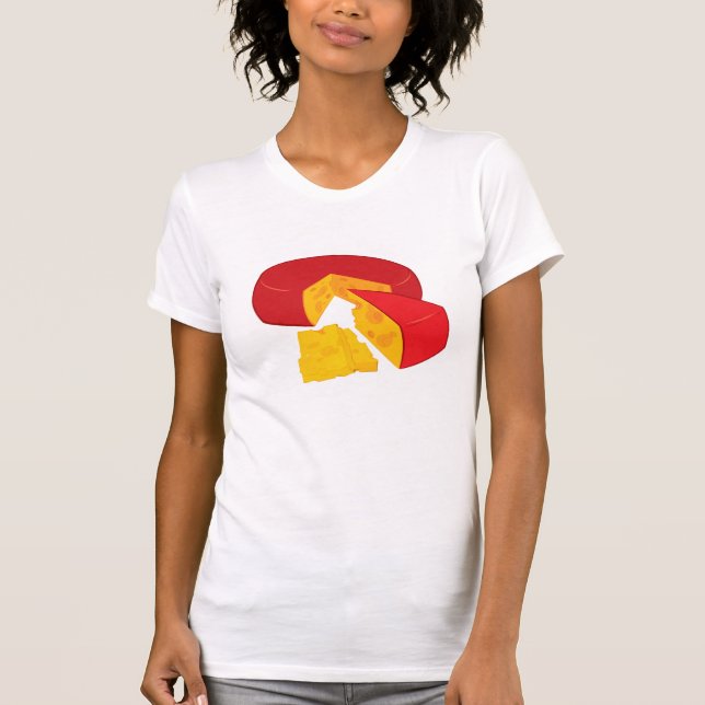 Roue du T-shirt des femmes de fromage (Devant)