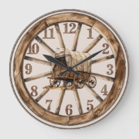 Roue en Wagon Couvert Mur de Wagon Horloge