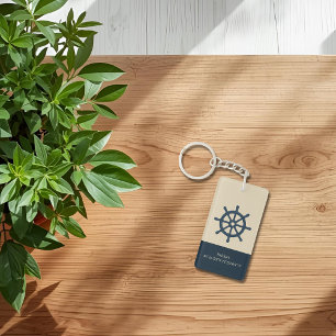 roue marine bleue avec nom et coordonnées