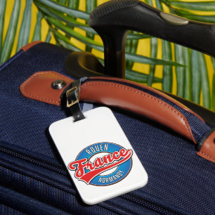Rouen Normandie Frankreich Retro-Logo Gepäckanhänger