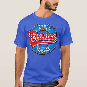 Rouen Normandy France retro logo T-Shirt