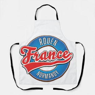 Rouen Normandy Frankreich Retrologo Schürze