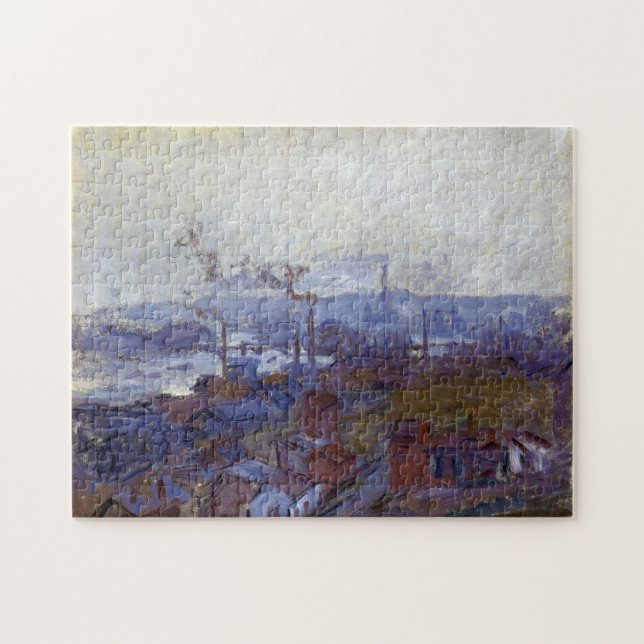Rouen von Cote Sainte-Catherine Monet Kunstvoll wa (Horizontal)