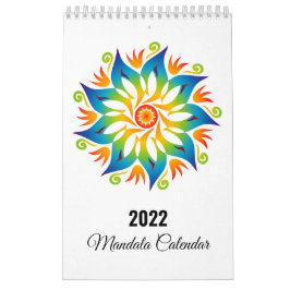 Roues colorées Mandala Flowers 2022 Calendrier