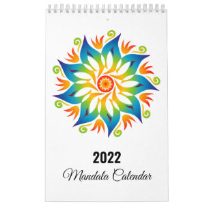 Roues colorées Mandala Flowers 2022 Calendrier
