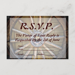 Roues du sud-ouest épousant la carte de RSVP