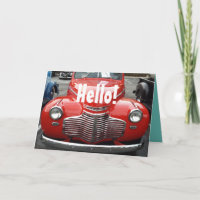 Rouge 1941 Coupe Chevy Classique Bonjour ! Carte