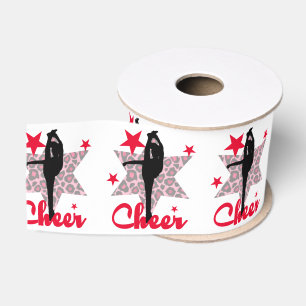 Rouge 3" ruban de gros-grain de pom-pom girl