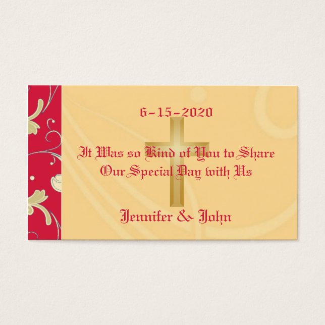 Rouge à lèvres, Or, Chrétien, Faveur de mariage (Devant)