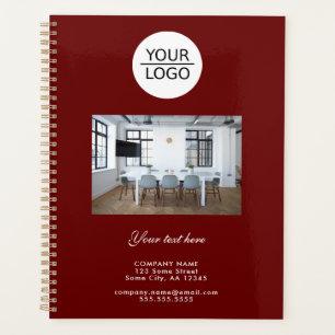Rouge Ajouter un logo Texte personnalisé Bureau ph