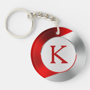 Rouge & Argent Moderne Métallurgique Design géomét