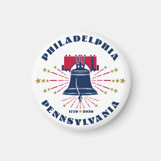 Rouge Blanc Bleu Liberté Bell Philadelphie Magnet