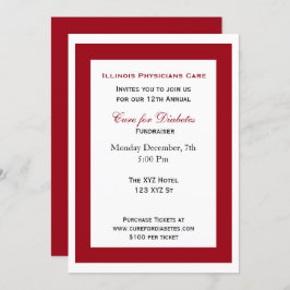 rouge blanc classe Corporate party Invitation