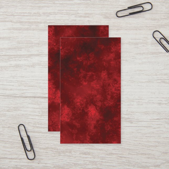 ROUGE BLANC CRÉER VOTRE PROPRE CARTE DE VISITE (Devant/Arrière en situation)