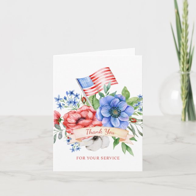 Rouge blanc et bleu | Merci pour votre service (Devant)