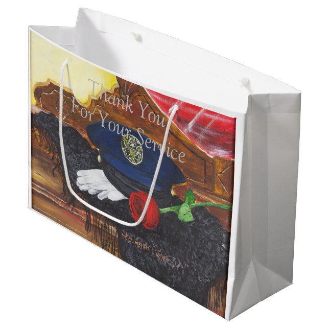 "Rouge, Blanc et Bleu" par T.S. Sac cadeau Pneu (Devant Angle)