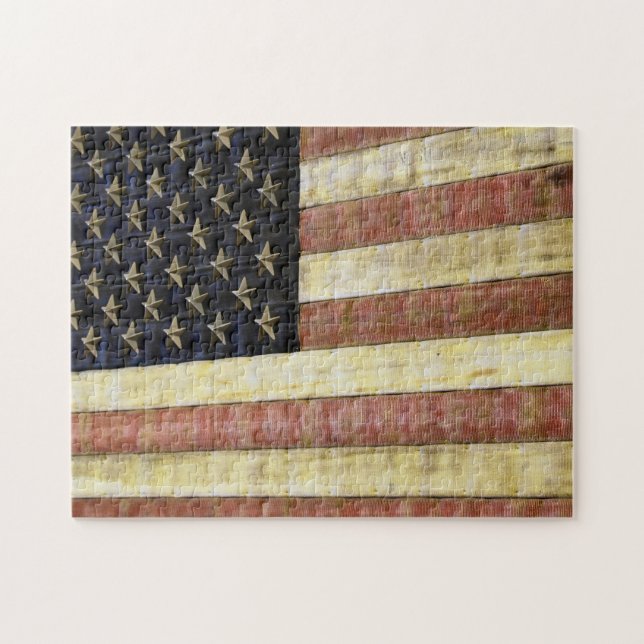 Rouge, blanc et bleu - Puzzle de 11x14 pouces (Horizontal)