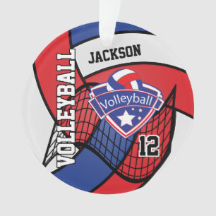 Rouge, Blanc et Bleu Volleyball 🏐 Logo