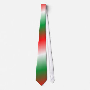 Rouge blanc vert festif fade vacances cravate