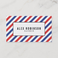 Rouge, bleu et blanc barre le carte de visite de