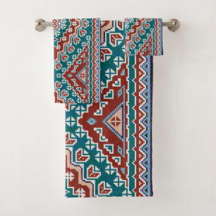 Rouge Bleu Turquoise Amérindiens Navajo