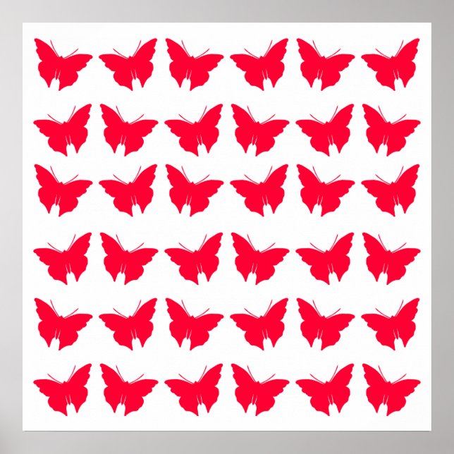 Rouge Bold Butterflies Poster (Vorne)