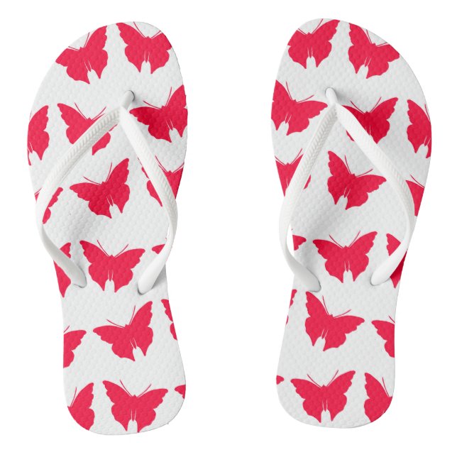 Rouge Bold Mod Butterflies Flip Flops (Fußbett)