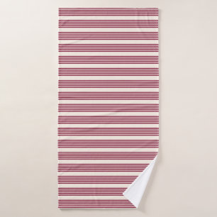Rouge bordeaux et beige cinq rayures motif