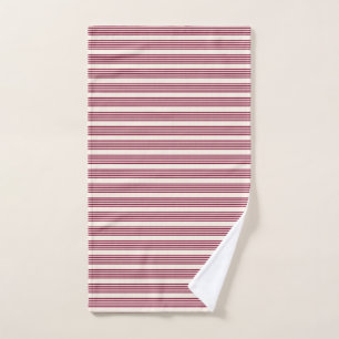 Rouge bordeaux et beige cinq rayures motif