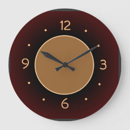 Rouge clair brun avec horloge de cuisine Tan Cente