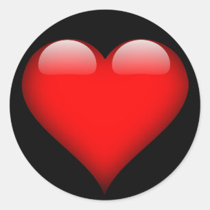 Rouge Coeur brillant, Saint Valentin, Sticker d'am