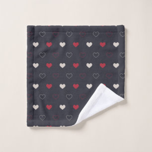 Rouge & cœur sombre Motif sans couture Mignon Mini