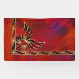 Rouge comme bannière de flamme