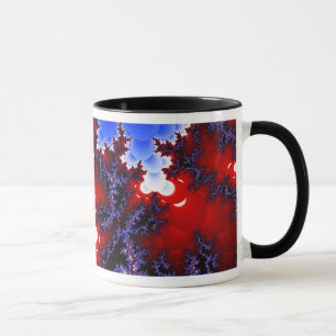 Rouge contre les tasses bleues