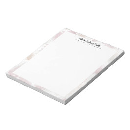 Rouge Creme Floral Name Notizblock | Süß Personali