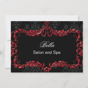 rouge damask Business Merci Cartes