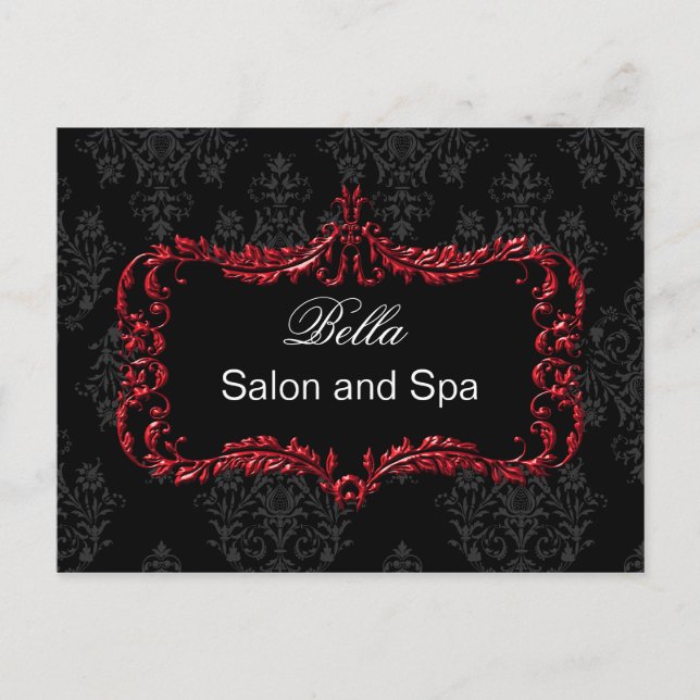 rouge damask or business ThankYou Cartes (Devant)