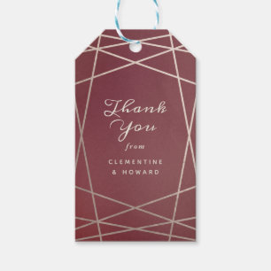 Rouge de Bourgogne et étiquette de cadeau de Merci