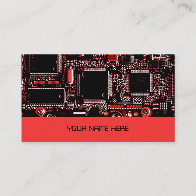 Rouge de modèle de carte de visite du rouge 2 de (Devant)