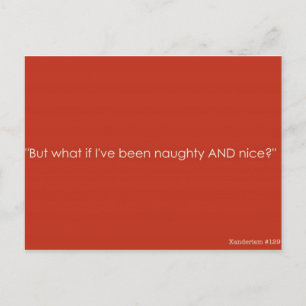 Rouge de Naughty&Nice de carte postale de Noël de