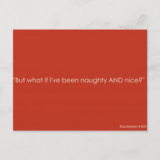 Rouge de Naughty&Nice de carte postale de Noël de