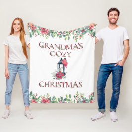 Rouge de Noël, couverture en polaire confortable d