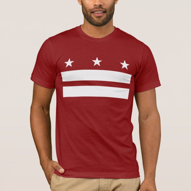 Rouge de T-shirt de Washington DC (Devant)